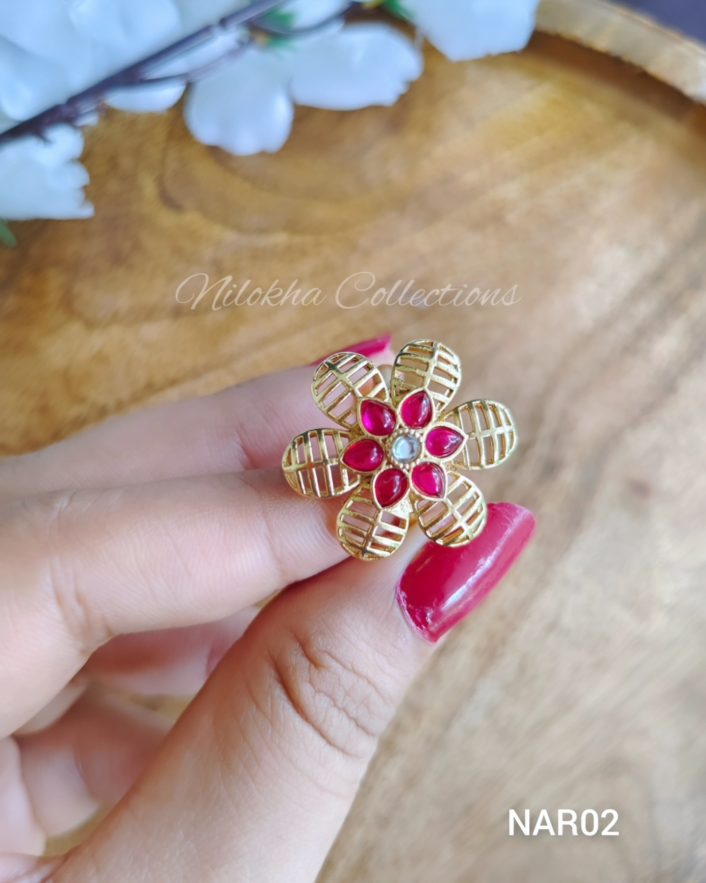 Floral finger ring | NAR02