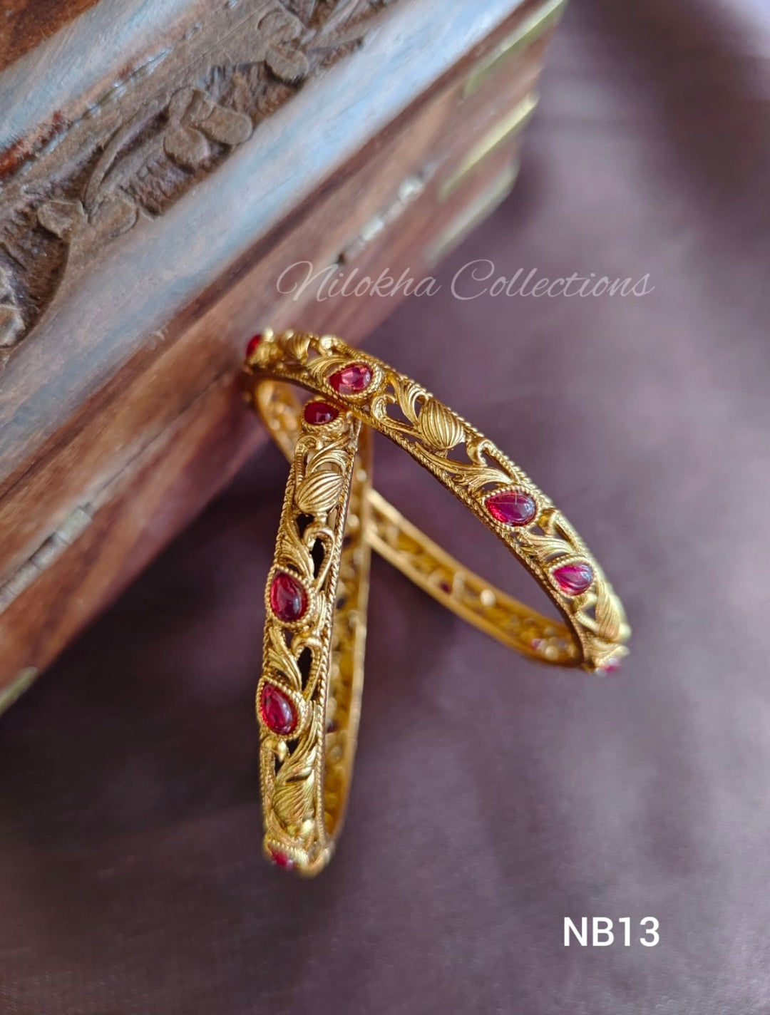 Kemp stone ruby bangles | NB13