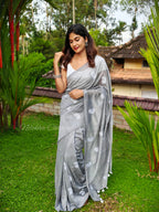 Embroidered mango 120 count mul saree | NCC16