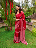 Bird pattern mul cotton saree | NCB09