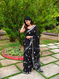 Bandhani linen cotton saree | NCC08