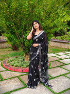 Bandhani linen cotton saree | NCC08