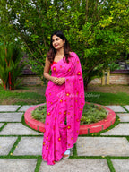 Floral mul cotton saree | NCB03