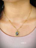 Silver floral pendant neckpiece | NTN13