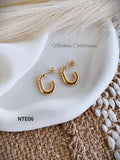 Dual patterned half hoops | NTE06