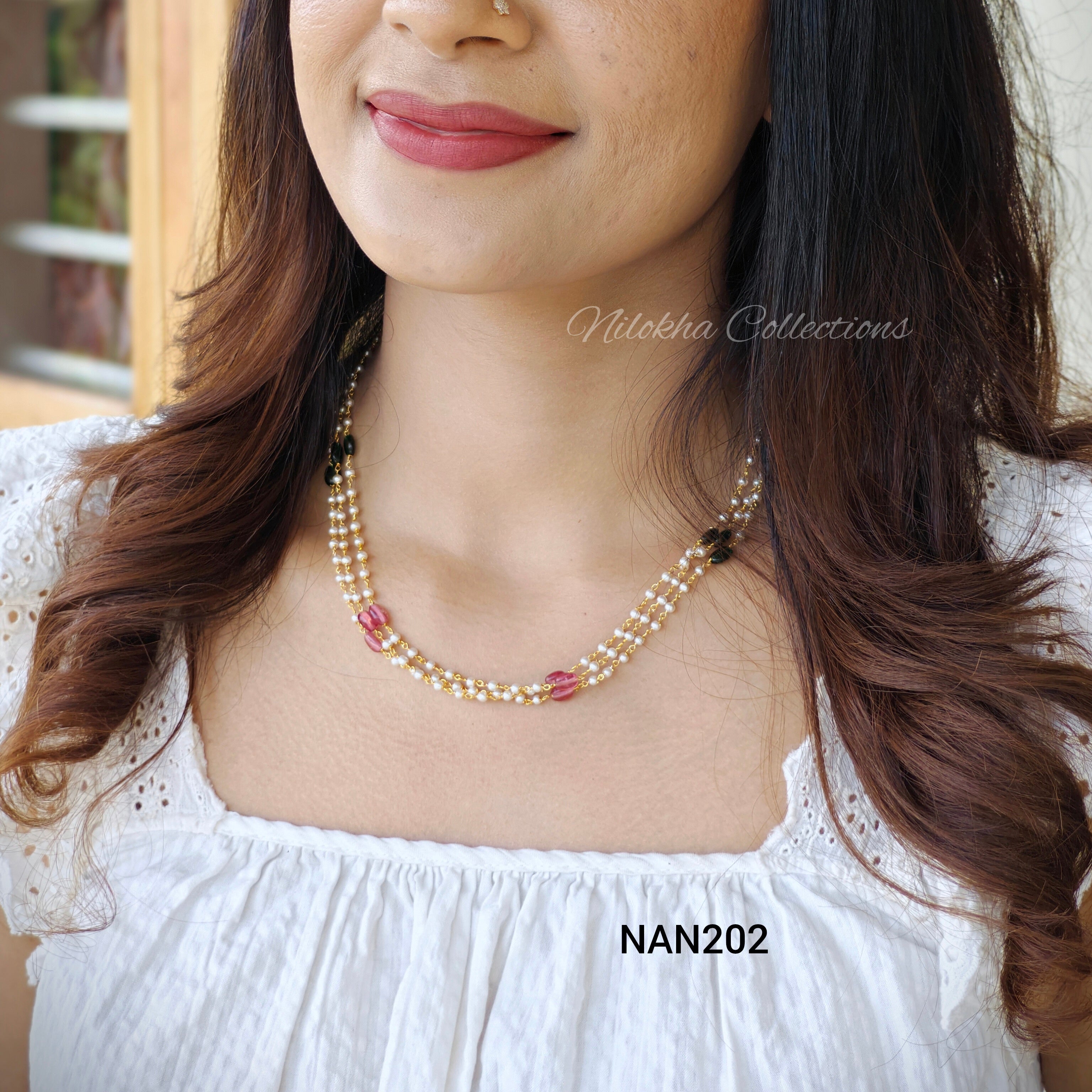 3 layer pearls with beads | NAN202
