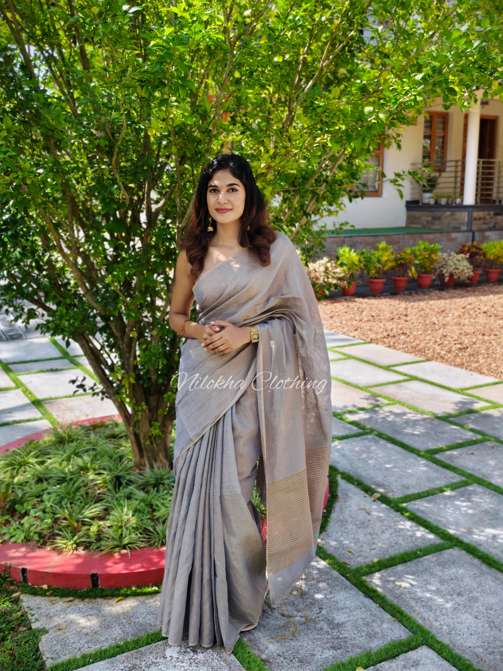 Tissue linen saree | NCC35