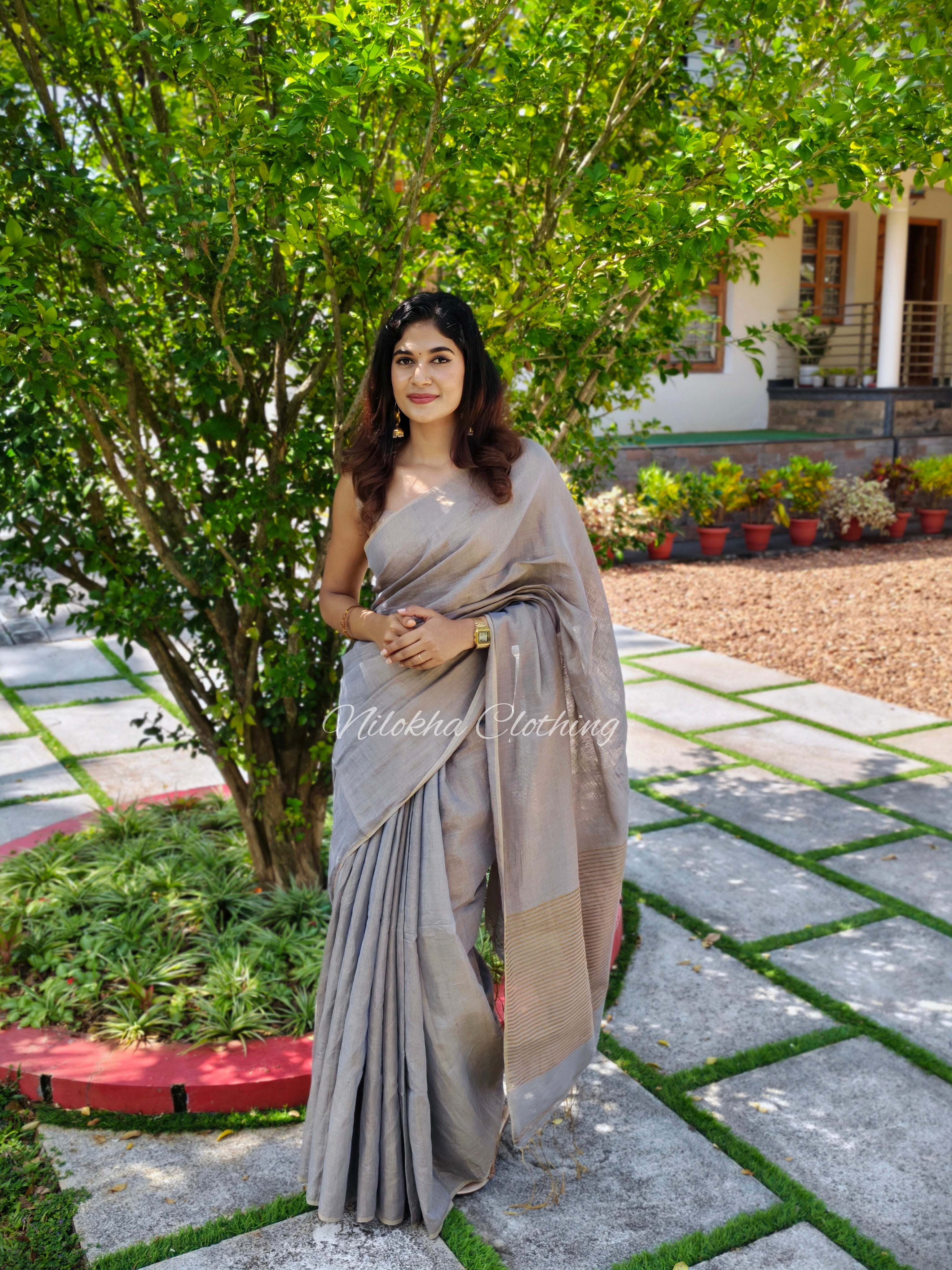 Tissue linen saree | NCC35