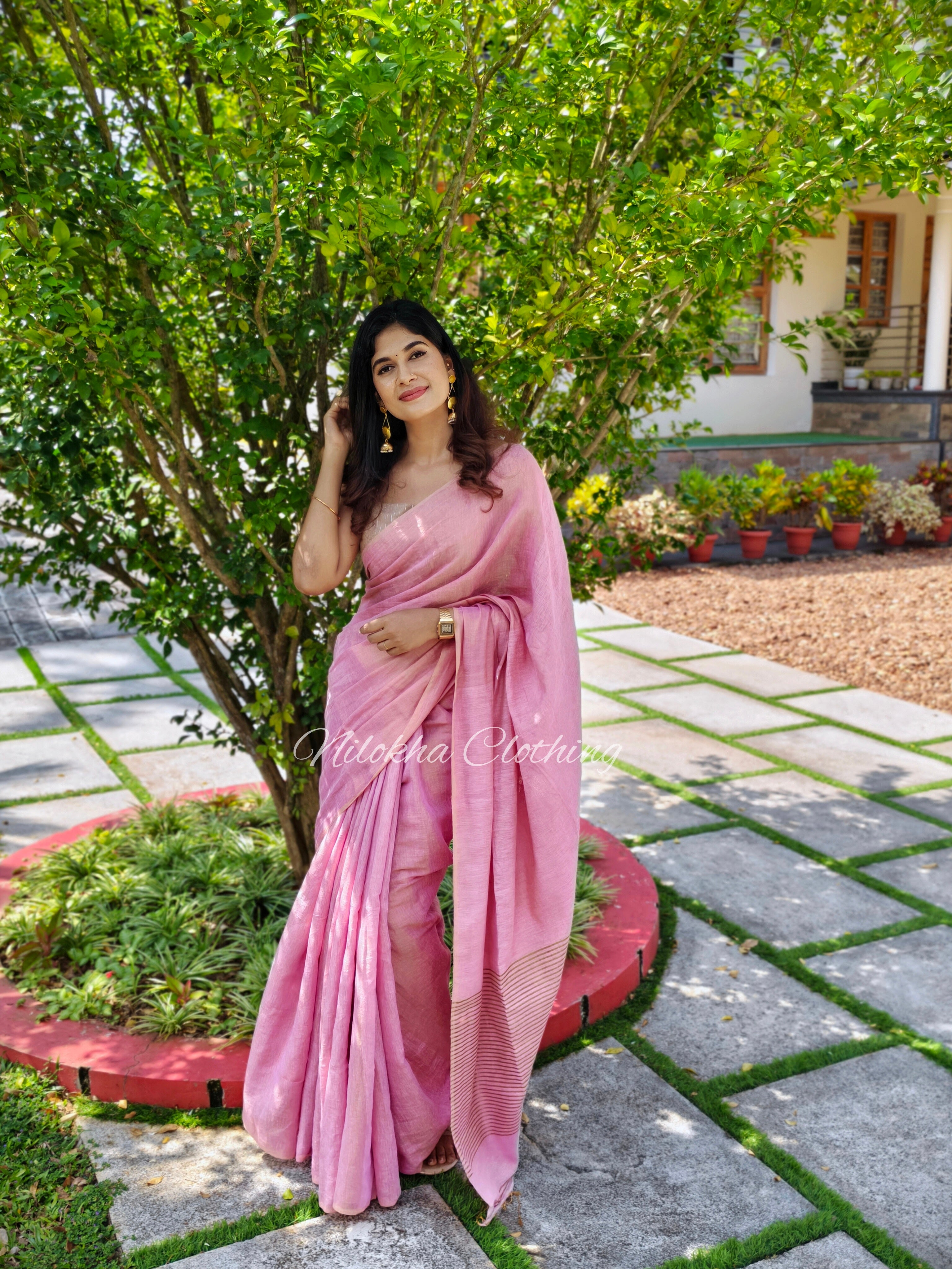 Tissue linen saree | NCC35