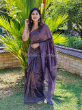 Khadi saree with zari lines | NCB29