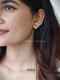 Anti-tarnish pearl hoop stud | NTE15