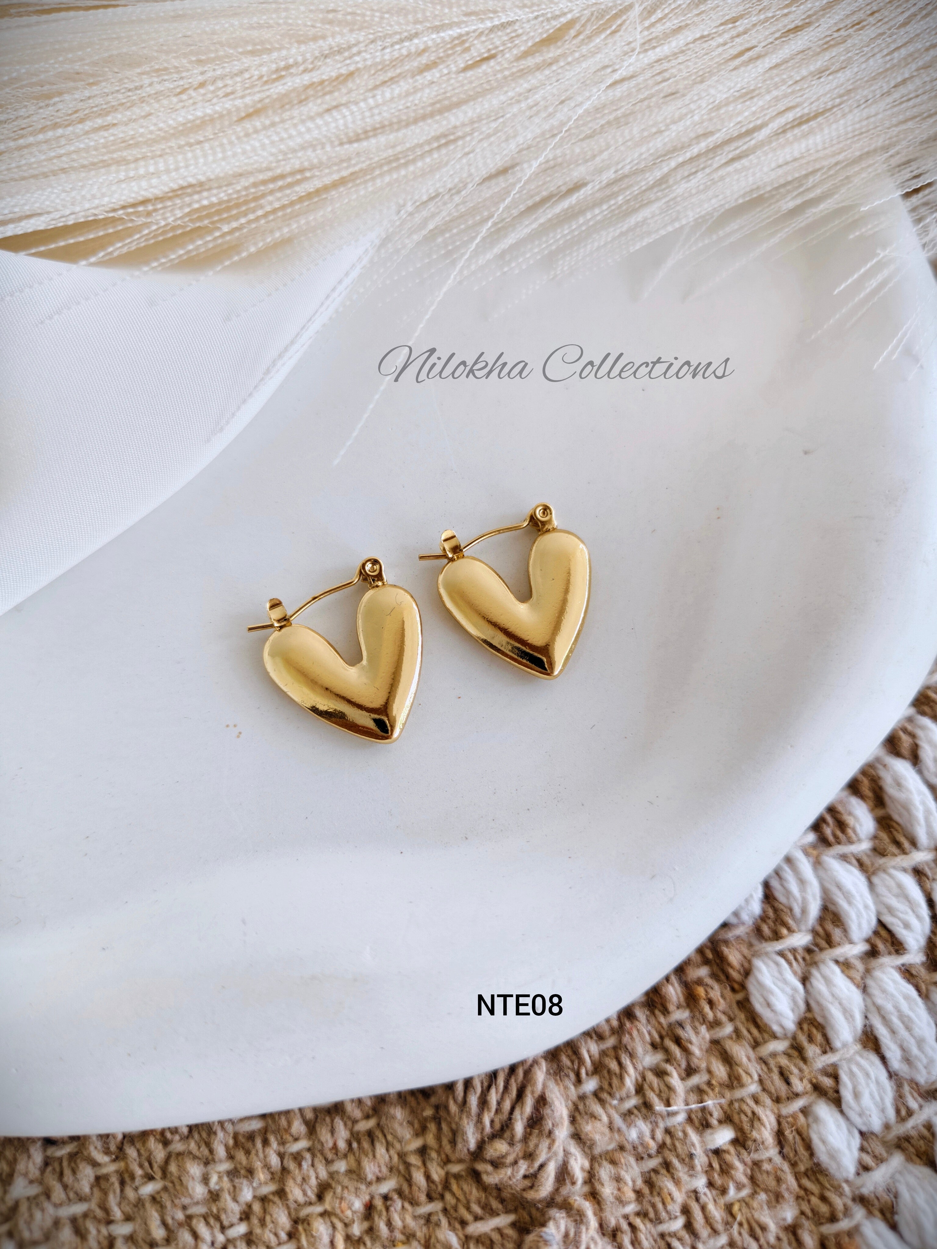 Glossy heart hoops | NTE08
