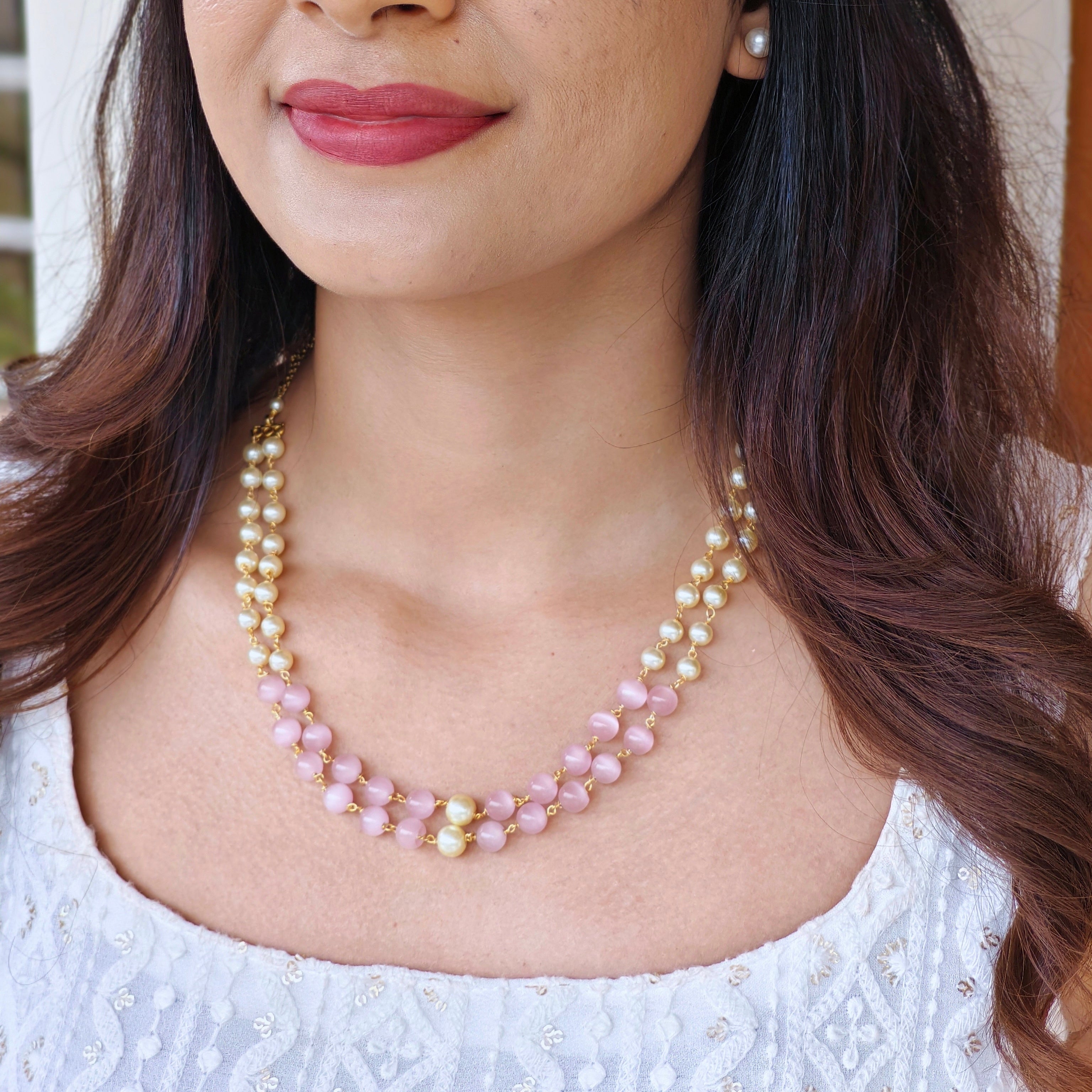 2 layer pearls with monalisa beads | NAN214
