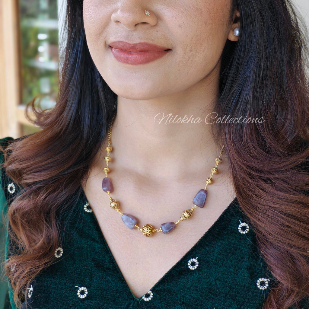 Beads chain with mix of golden balls |NAN217