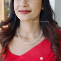 3 layer chain with small pearls | NAN237C