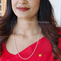 1 layer Long chain with rice pearls | NAN240A