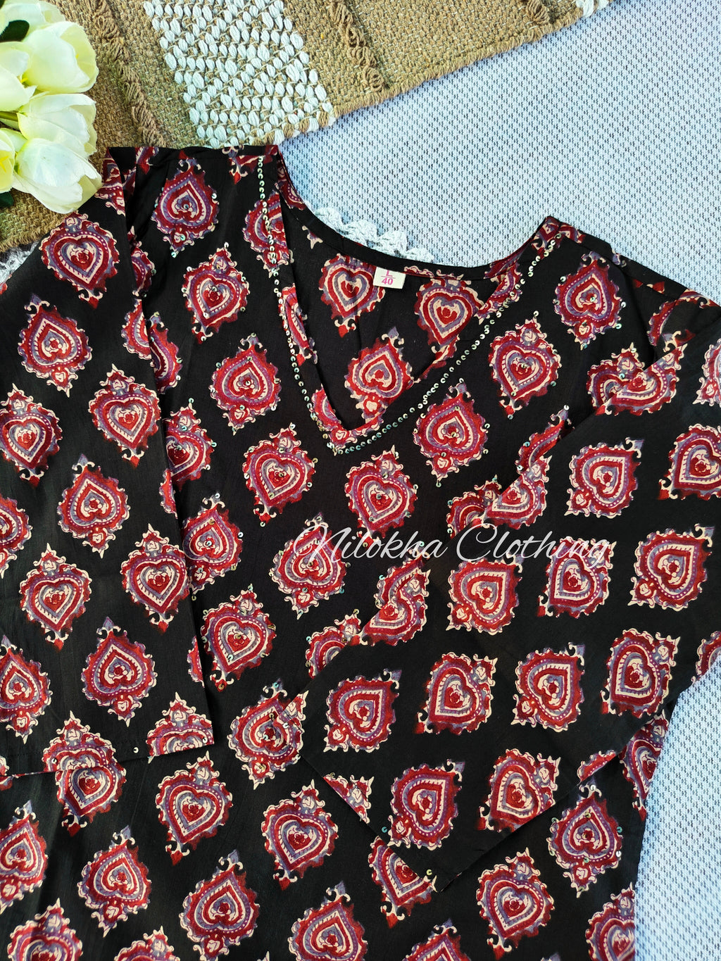 Ajrakh print cotton kurti | NCK101