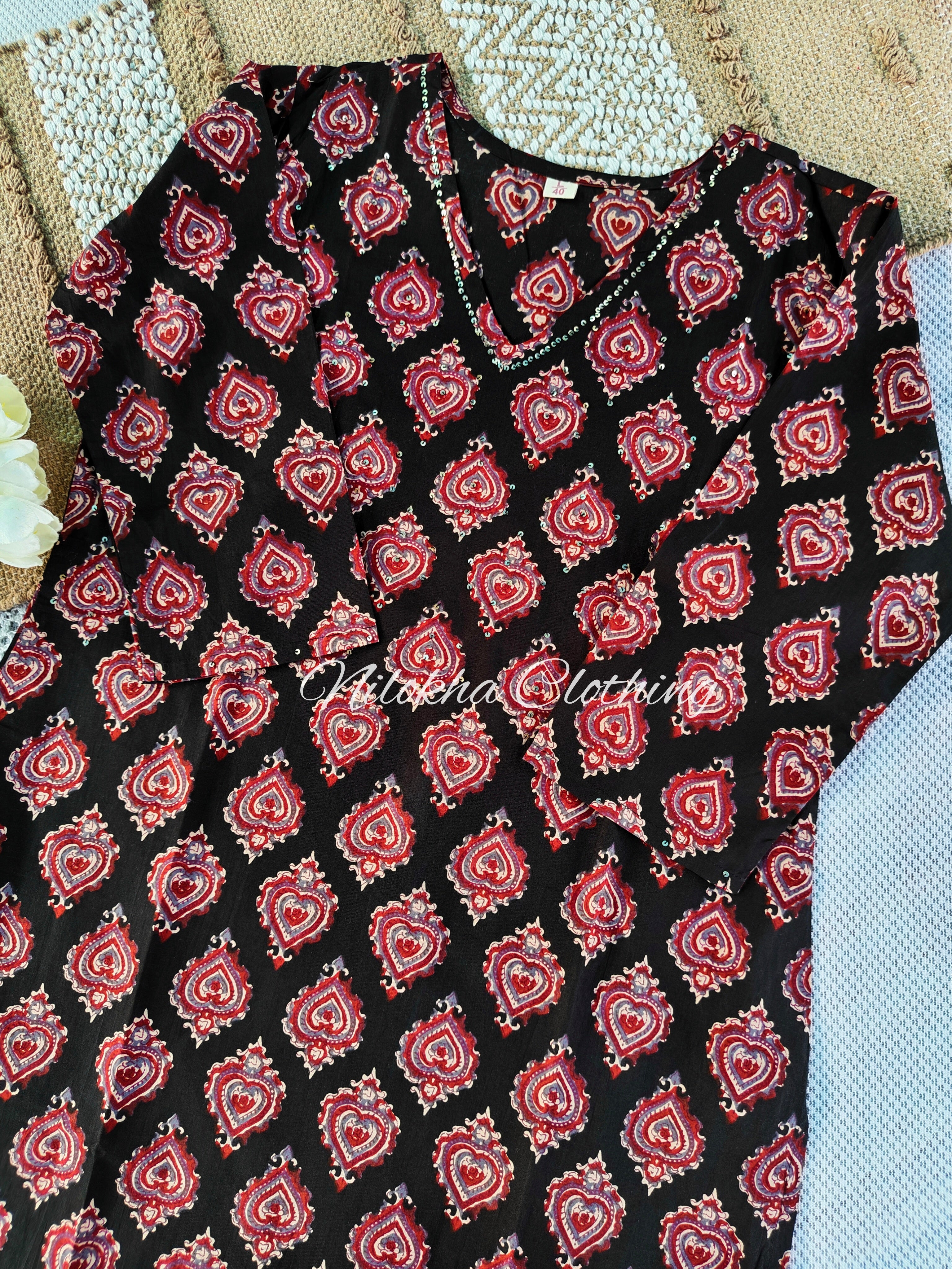 Ajrakh print cotton kurti | NCK101