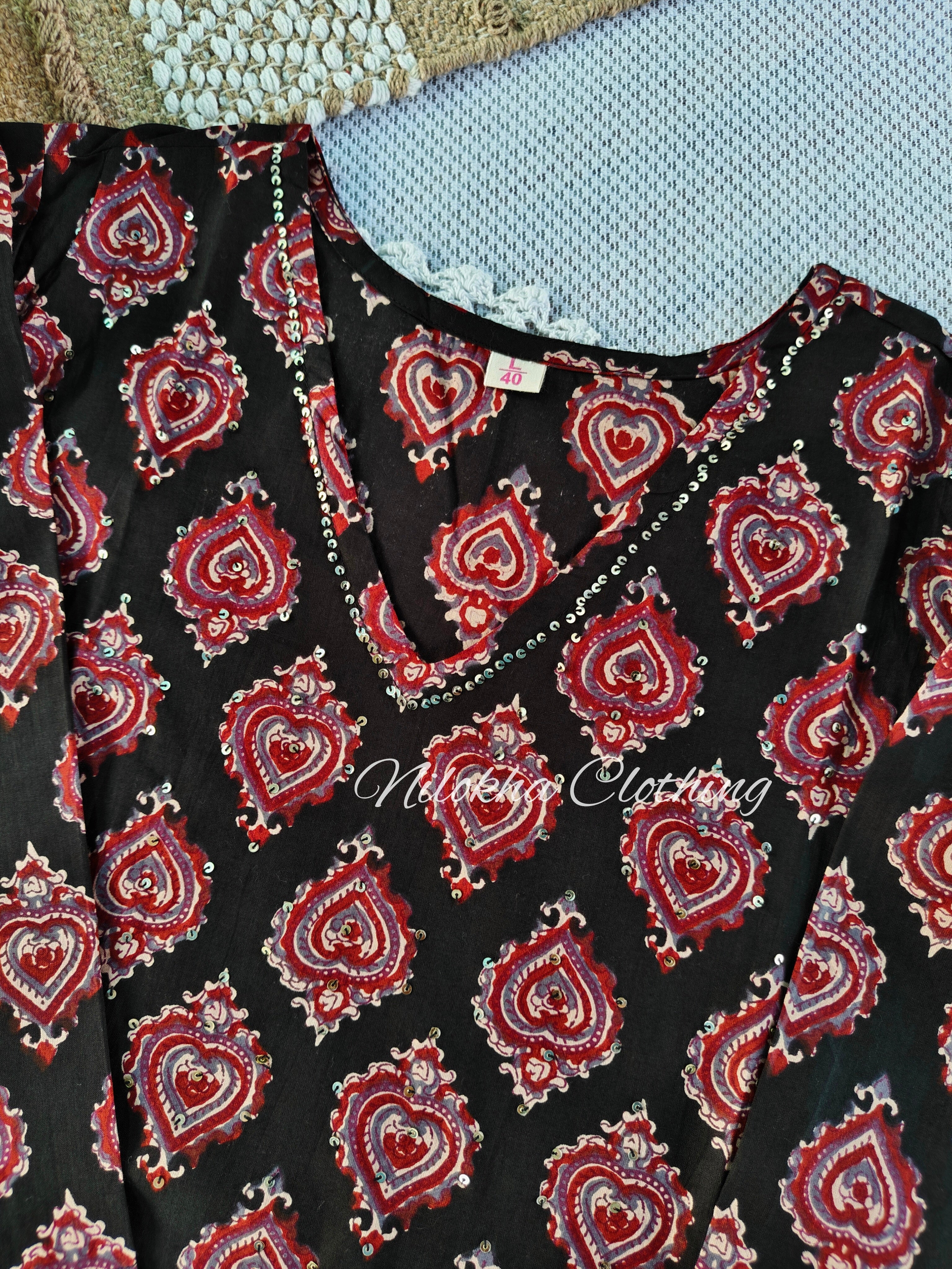 Ajrakh print cotton kurti | NCK101