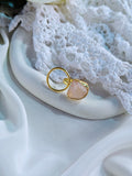 Natural stone circle finger rings | NGR09