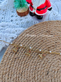 Pearl bracelet with stone cherry charms | NTB25