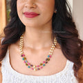 2 layer pearl chain with multi beads | NAN258