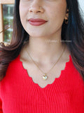 Half heart stone pendant neckpiece | NTN40