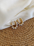 Anti-tarnish pearl hoops | NTE18