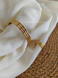 Layered pattern bracelet and finger ring combo | NTB30