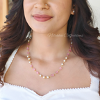 1 layer short pearl chain with monalisa beads | NAN283