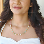 1 layer short pearl chain with monalisa beads | NAN283