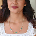 2 layer pearl with bead pendant |NAN212
