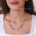 1 layer pearl chain with multi monalisa beads | NAN306