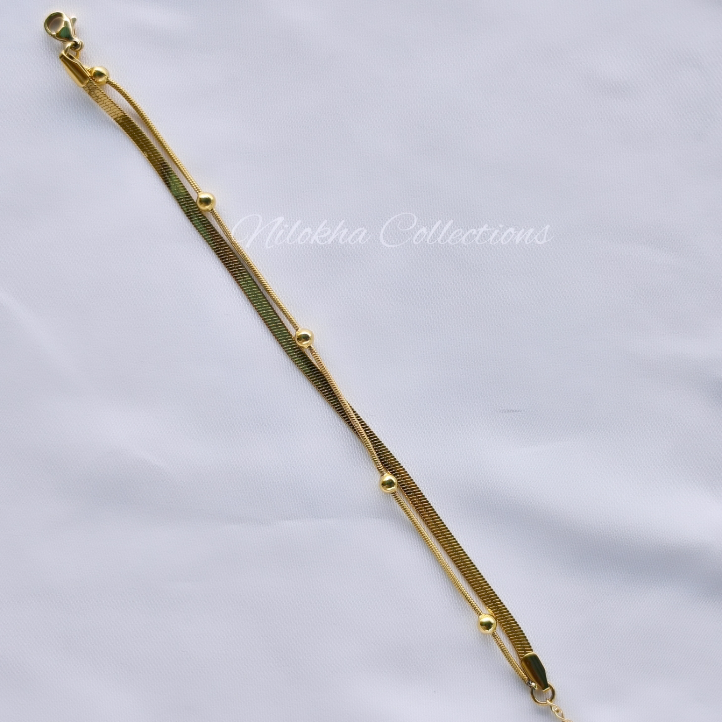 Gold look-alike 2 layer bracelet | NTB43