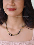 3 layer black crystal chain | NAN327