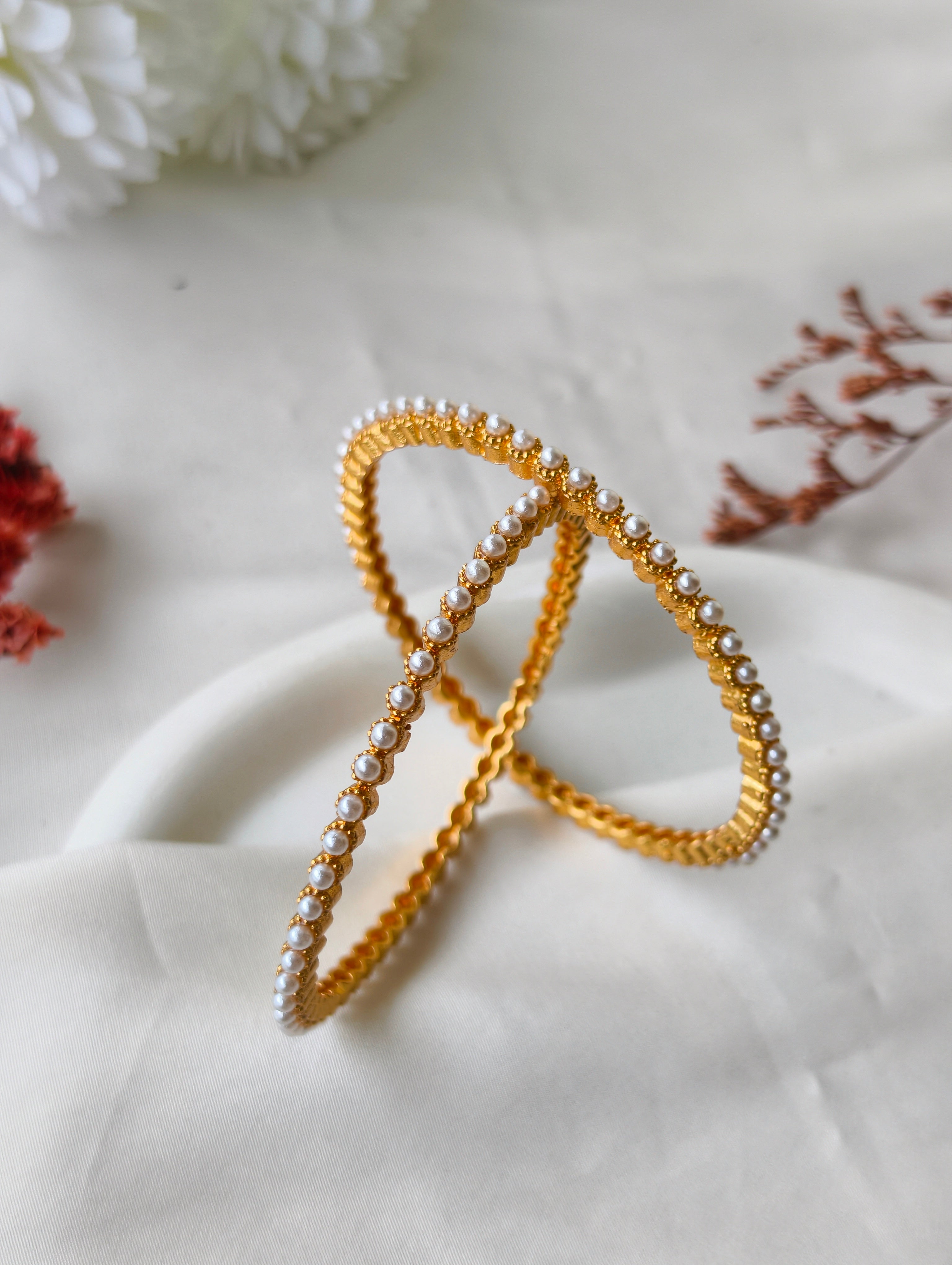 Round pearl bangles | NB27