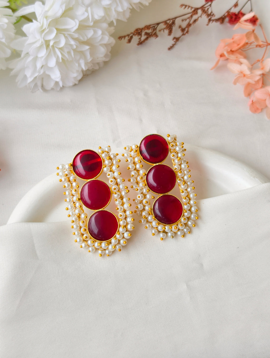 Layered hanging with ghungroo pearls | NGE43