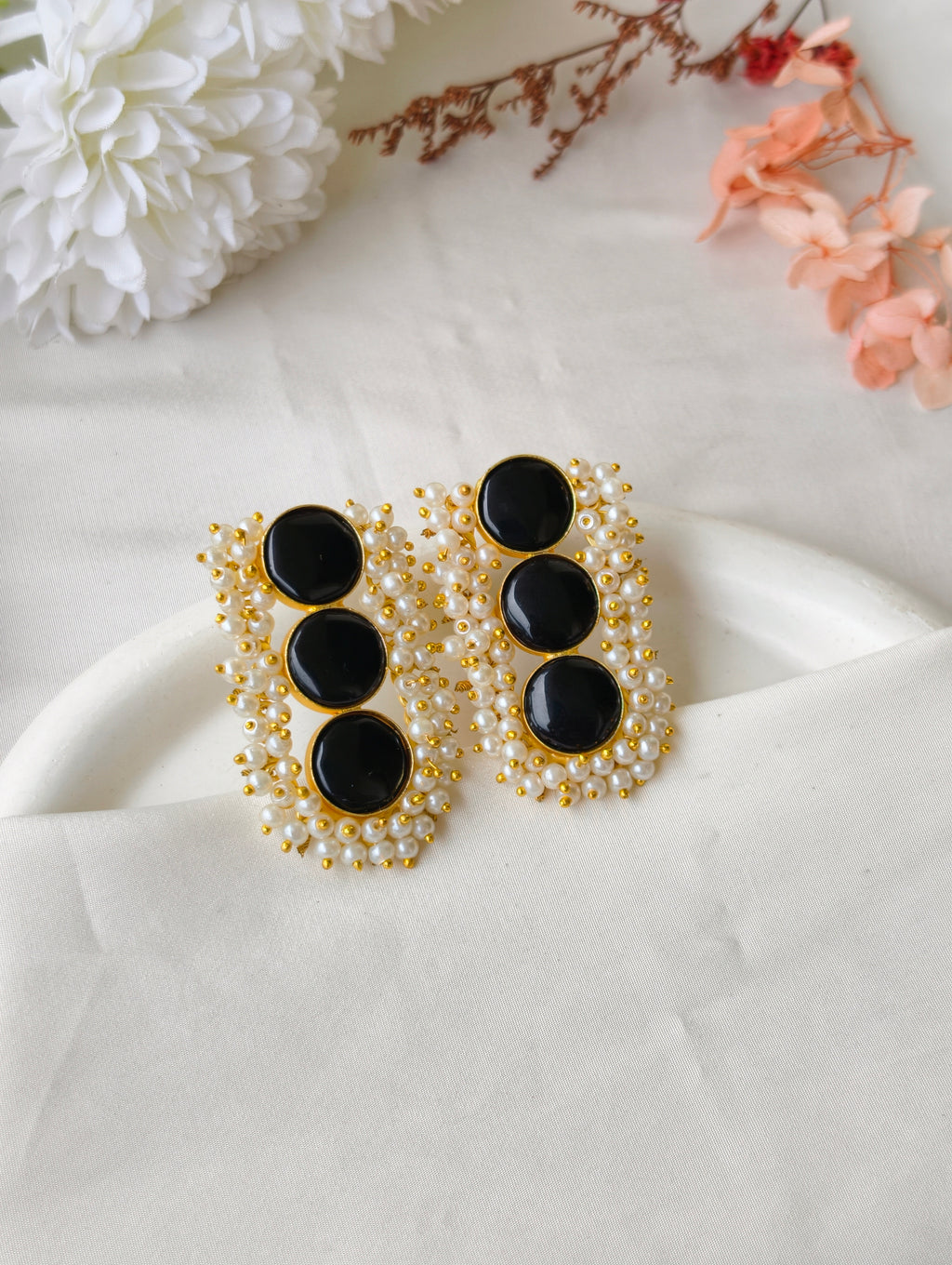Layered hanging with ghungroo pearls | NGE43