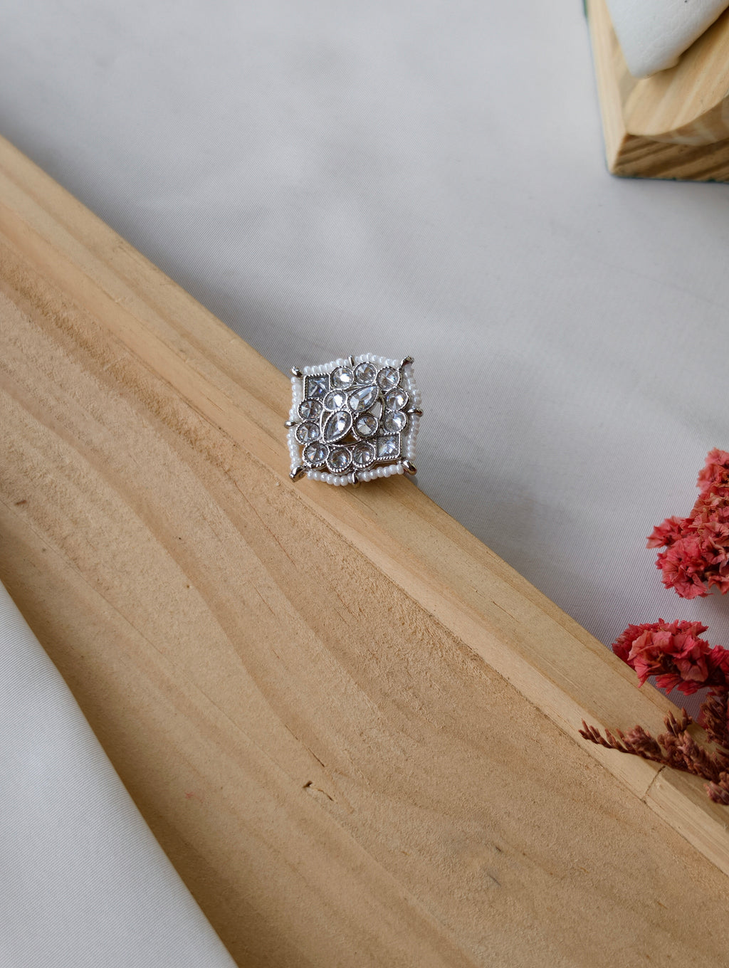 AD finger rings with pearls | NSR05