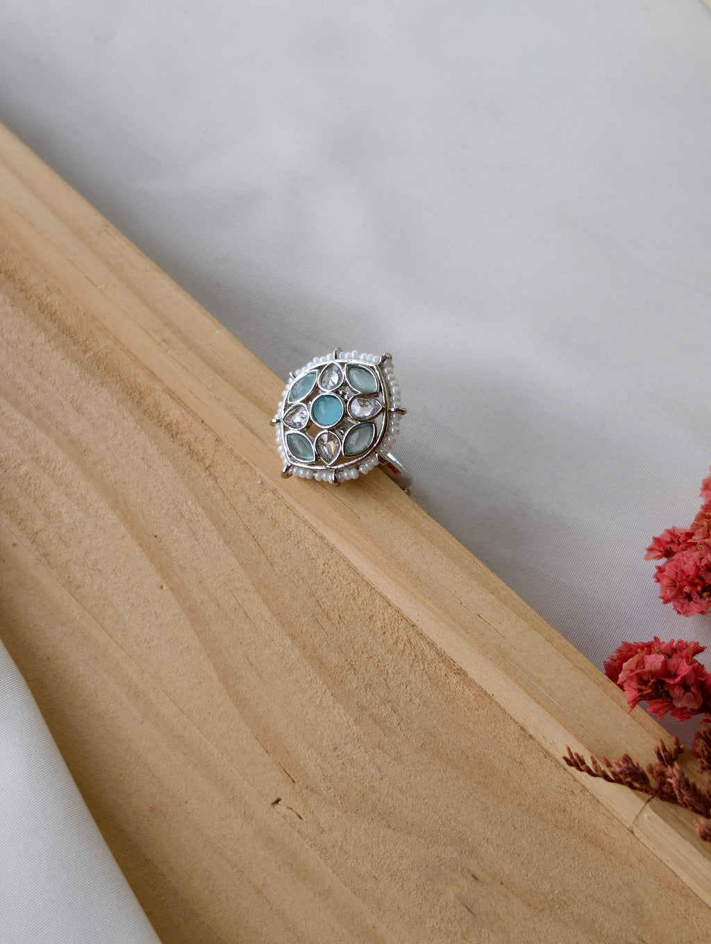 AD finger rings with pearls | NSR04