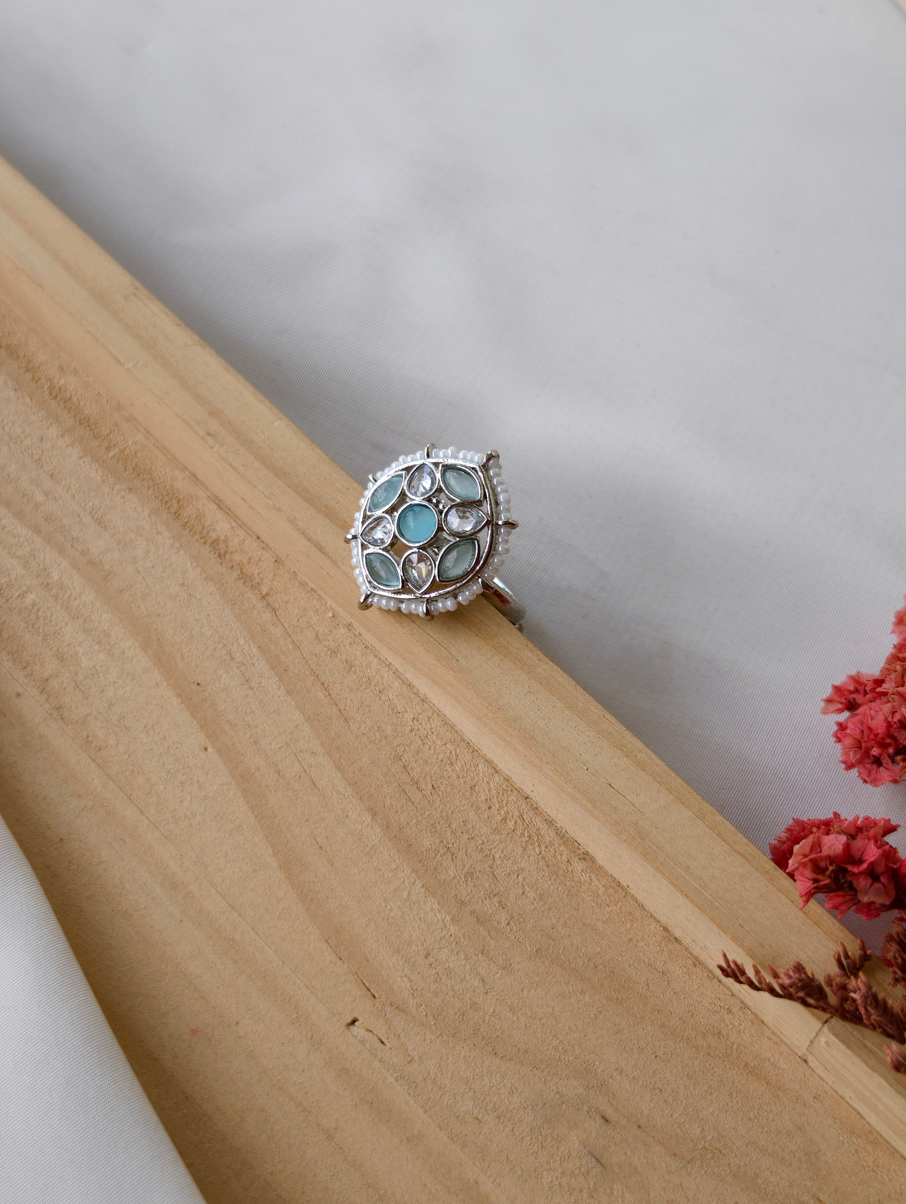 AD finger rings with pearls | NSR04