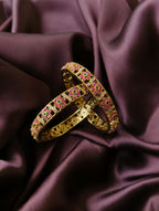 Premium floral bangles with stones | NB22