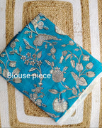 Temple patterned mul cotton saree | NCB04