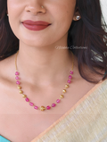 1 layer bead chain with golden balls | NAN333