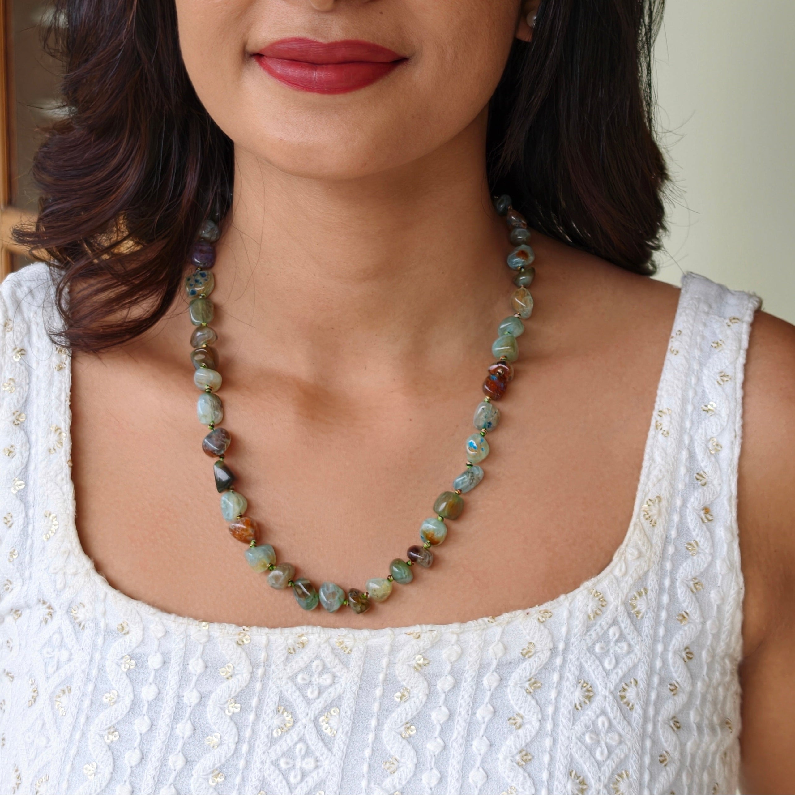 1 layer onyx beads chains | NAN326