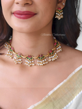 Lotus pearl necklace set | NAN339