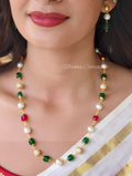 Premium pearl chain with earrings | NAN353