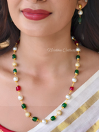 Premium pearl chain with earrings | NAN353