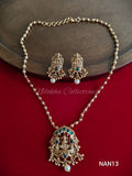 Golden haaram with idol pendant | NAN13