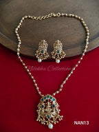 Golden haaram with idol pendant | NAN13